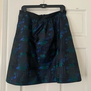 Blue and black Jcrew A-Line Skirt